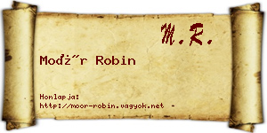 Moór Robin névjegykártya